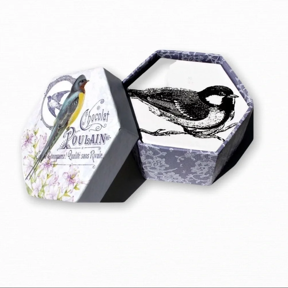 Poulain Purple Bird Trinket Small Gift Boxes, 2 ct